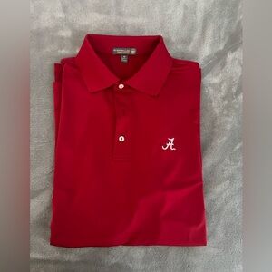 Peter Millar - Summer Comfort Red Polo with Alabama Logo